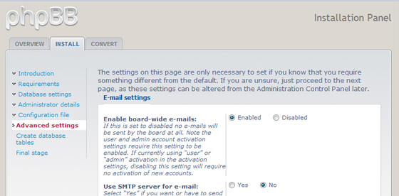 הגדרות מתקדמות לבניית פורום באמצעות Phpbb