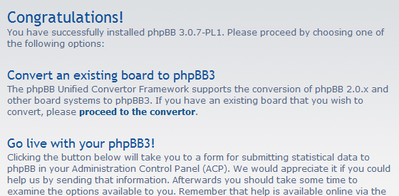 התקנה ובניית פורום באמצעות PhpBB
